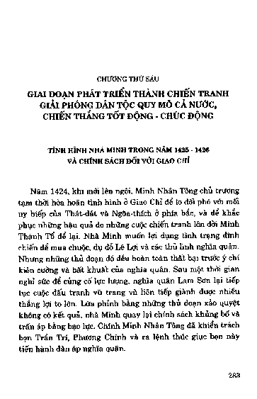 Chương thứ sáu Giai đoạn phát triển thành chiến tranh giải phóng dân tộc quy mô cả nước, chiến thắng Tốt động - Chúc động