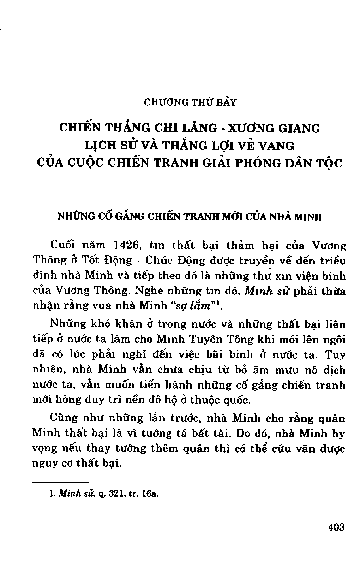 Chương thứ bảy Chiến thắng Chi Lăng - Xương Giang lịch sử và thắng lợi vẻ vang của cuộc chiến tranh giải phóng dân tộc