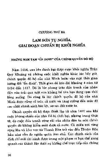 Chương thứ ba Lam Sơn tụ nghĩa, giai đoạn chuẩn bị khởi nghĩa
