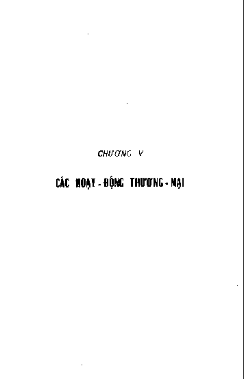 Chương V Các hoạt động thương mại