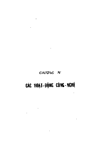 Chương IV Các hoạt động công nghệ