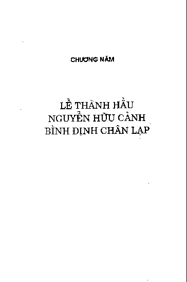 Chương năm Lễ Thành Hầu Nguyễn Hữu Cảnh bình định Chân Lạp
