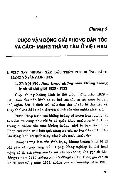 Chương V Cuộc vận động giải phóng dân tộc và cách mạng tháng Tám ở Việt Nam