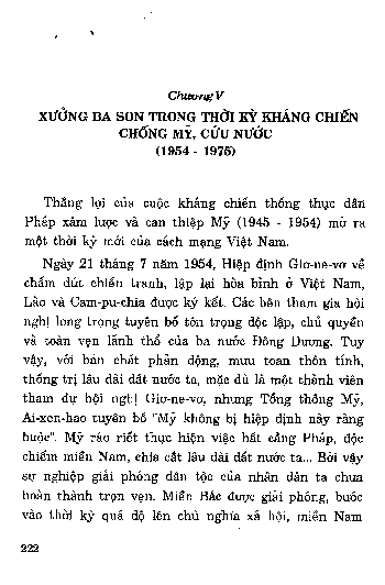 Chương V Xưởng Ba Son trong thời kỳ kháng chiến chống Mỹ, cứu nước(1954-1975)