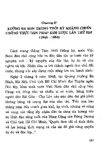 Chương IV Xưởng Ba Son trong thời kỳ kháng chiến chống thực dân Pháp xâm lược lần thứ hai (1945-1954)