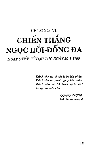 Chiến thắng Ngọc Hồi - Đống Đa (ngày 5 tết Kỷ Dậu tức ngày 30 1 1789) Chương VI