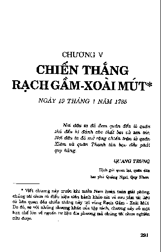 Chiến thắng Rạch Gầm - Xoài Mút(ngày 19 1 năm 1785) Chương V