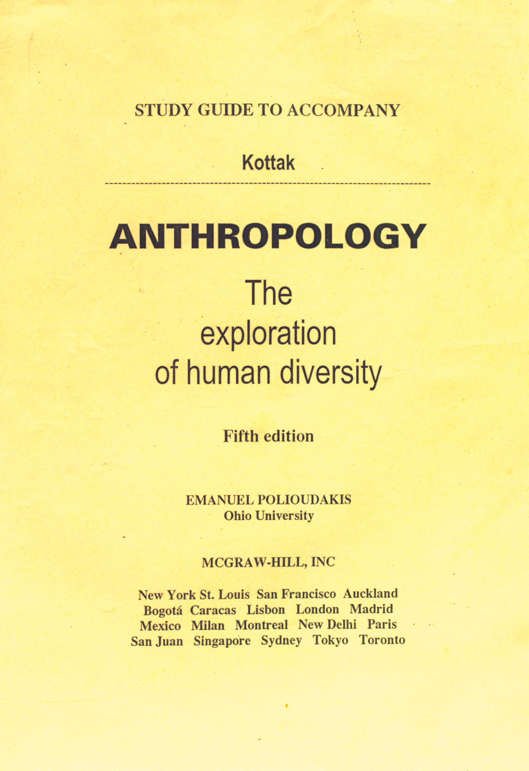 Anthropology the exploration of human diversity