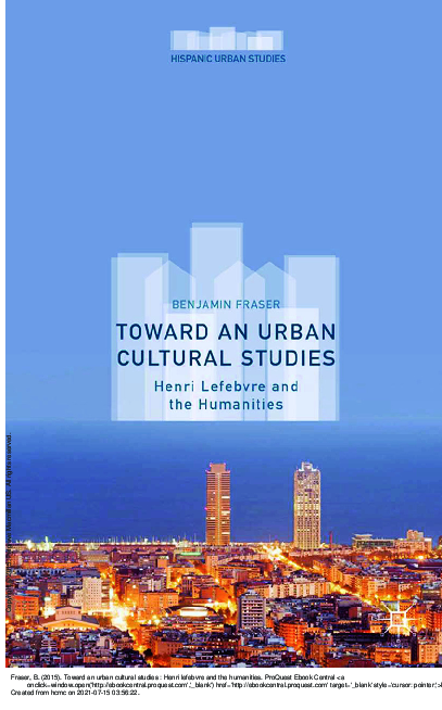 Toward an urban cultural studies henri lefebvre and the humanities