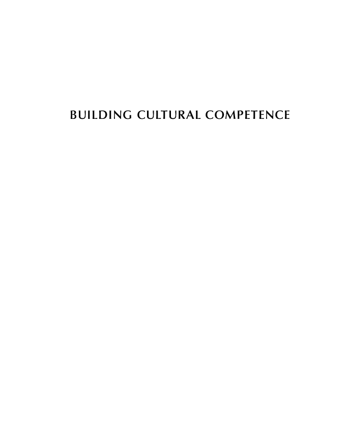 Building cultural competence innovative activities and models