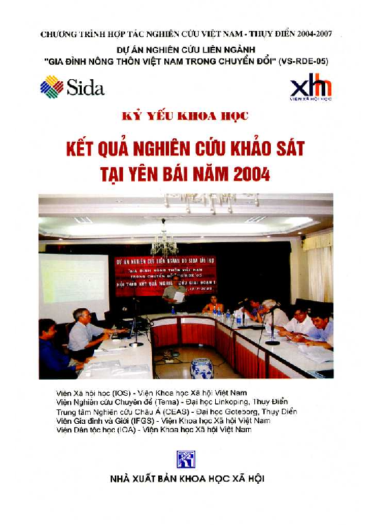Kết quả nghiên cứu khảo sát tại Yên Bái năm 2004 kỷ yếu khoa học.