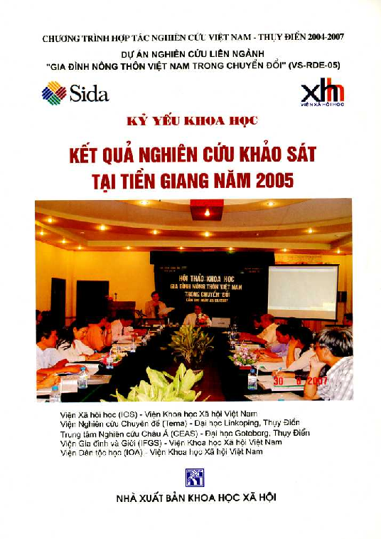 Kết quả nghiên cứu khảo sát tại Tiền Giang năm 2005 kỷ yếu khoa học.