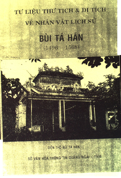 Tư liệu thư tịch và di tích về nhân vật lịch sử Bùi Tá Hán (1496- 1568)