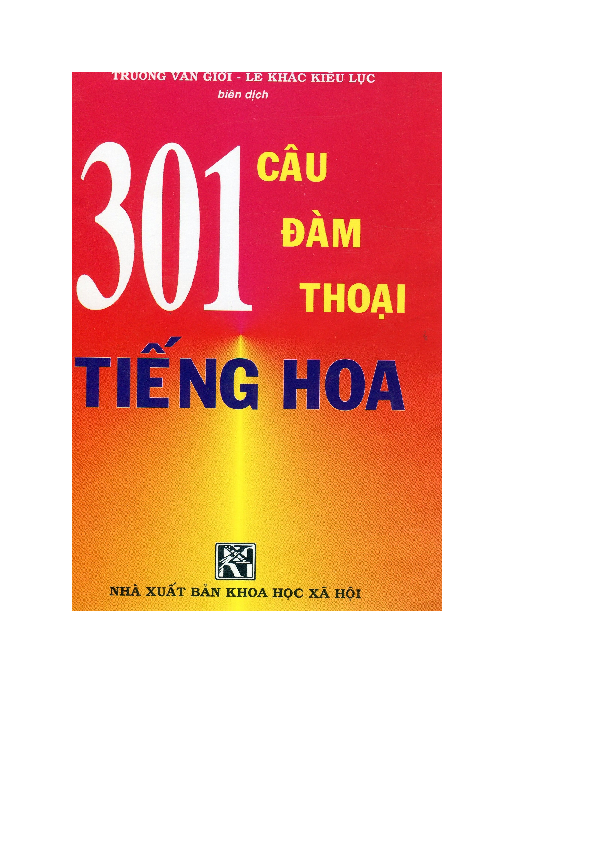 301 câu đàm thoại tiếng Hoa