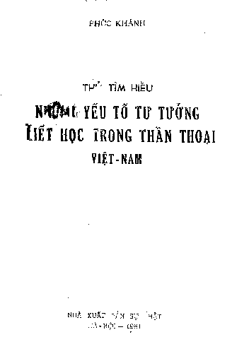 Thử tìm hiểu yếu tố tư tưởng triết học trong thần thoại Việt Nam