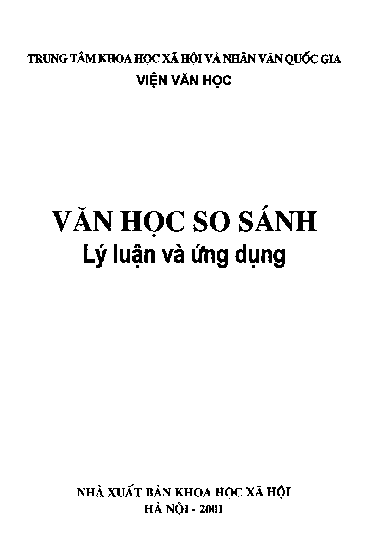 Văn học so sánh lý luận và ứng dụng