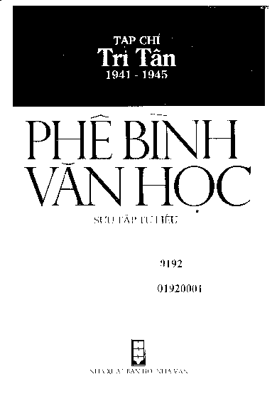Tạp chí Tri Tân (1941-1945) Phê bình văn học Tư liệu sưu tầm