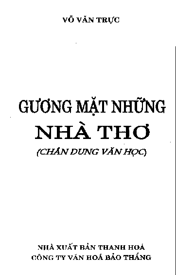 Gương mặt những nhà thơ chân dung văn học