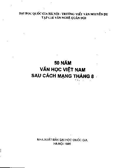 50 năm văn học Việt Nam sau cách mạng tháng 8