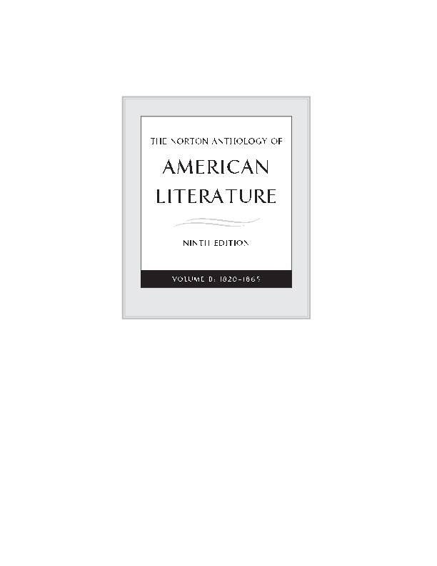 The norton anthology of American literature. Vol. B, 1820-1865
