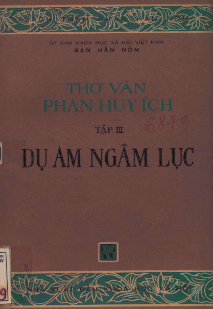 Thơ văn Phan Huy Ích. T.3, Du am ngâm lục Cúc thu bách vịnh