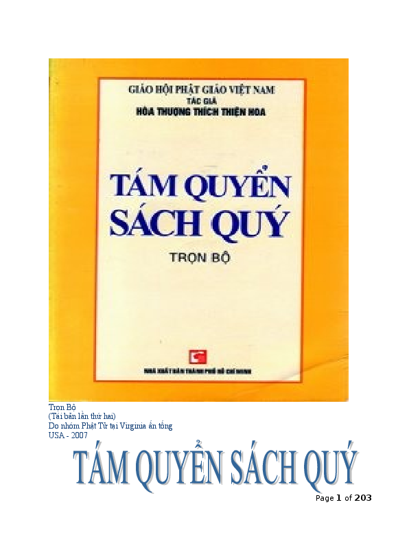 Tám quyển sách quý trọn bộ