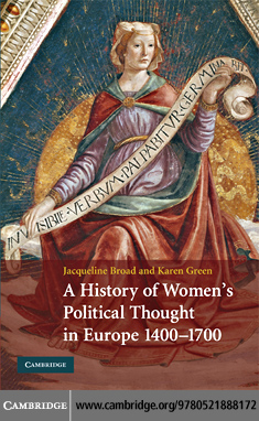 A history of women’s political thought in Europe, 1400–1700