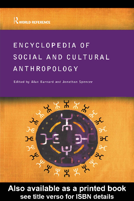 Encyclopedia of social and cultural anthropology