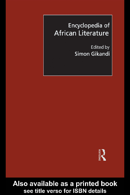 Encyclopedia of African literature