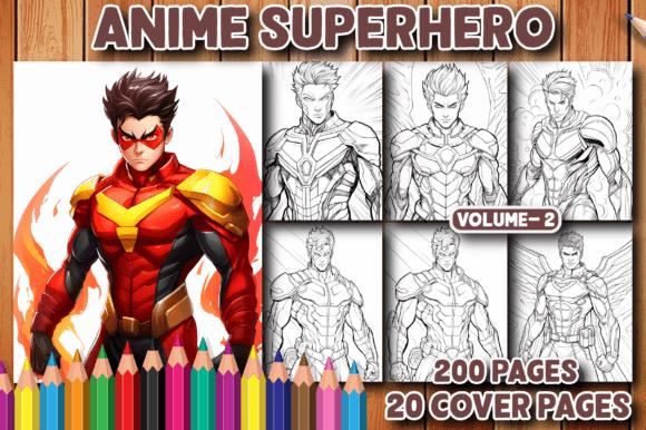 Anime Superhero Coloring Book Cover