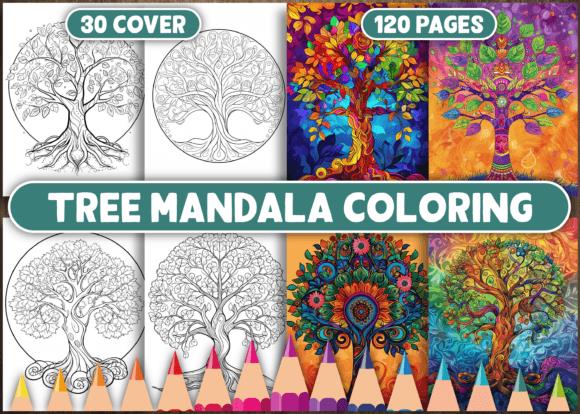Tree Mandala Coloring Book Cover