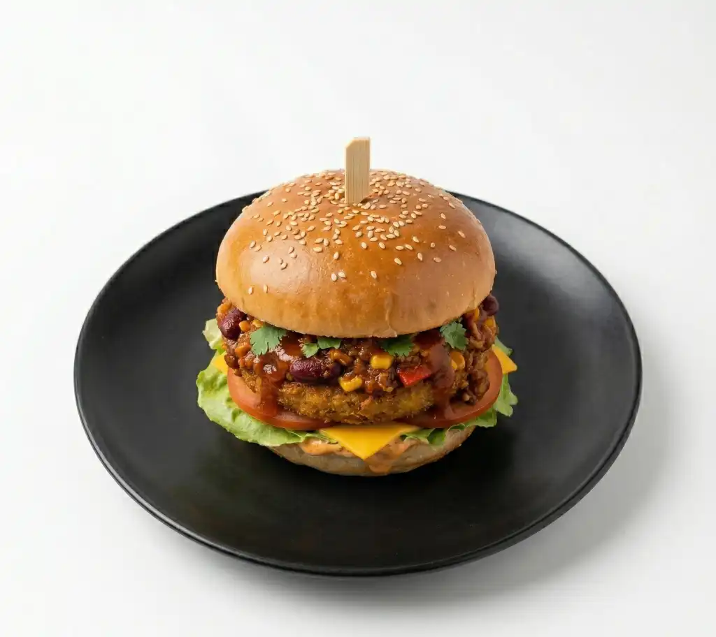 Veg chilly burger
