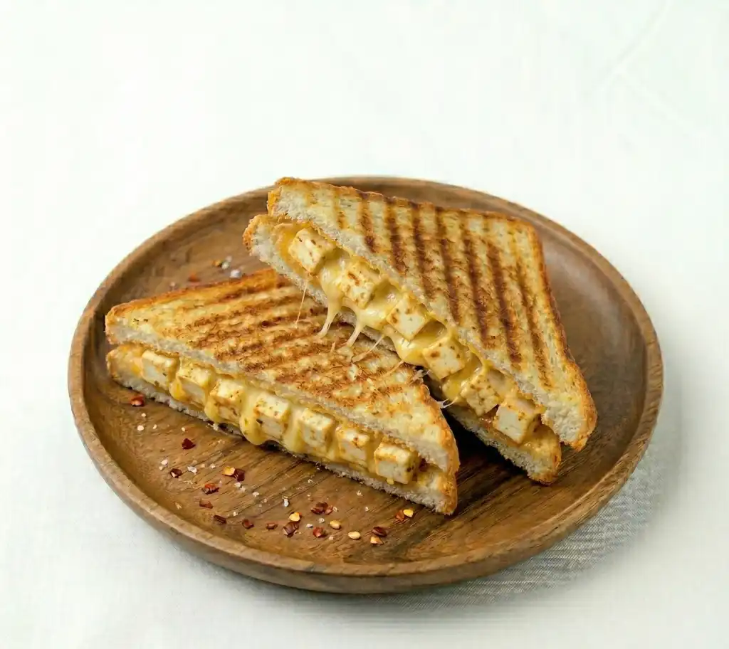 Paneer grilled cheese sandwich