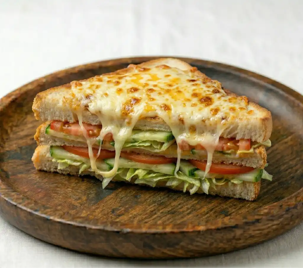 Veg grilled cheese sandwich
