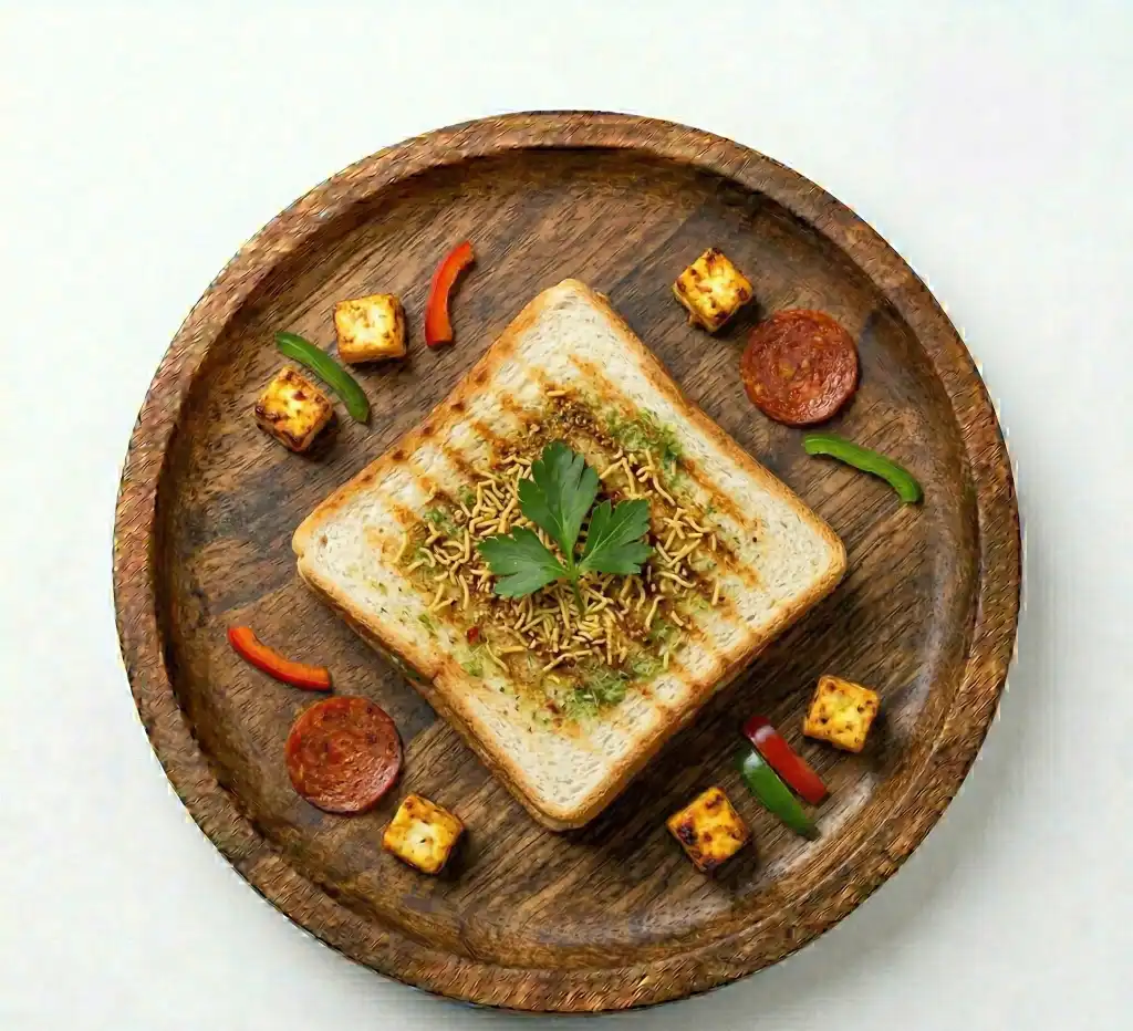 Masala grilled cheese sandwich