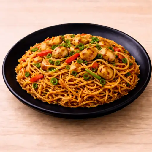 Half Chicken Schezwan Noodles |