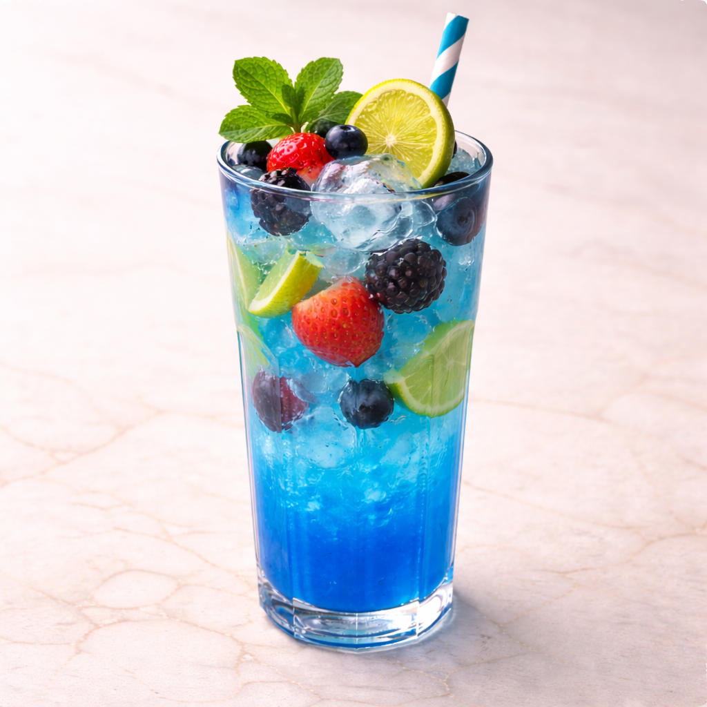 Blue Kurakao Mocktail |