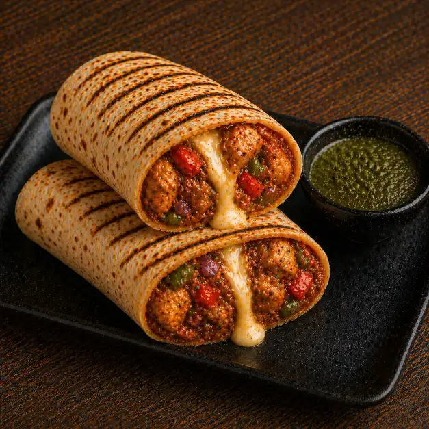 Chicken Masala Cheese Roll