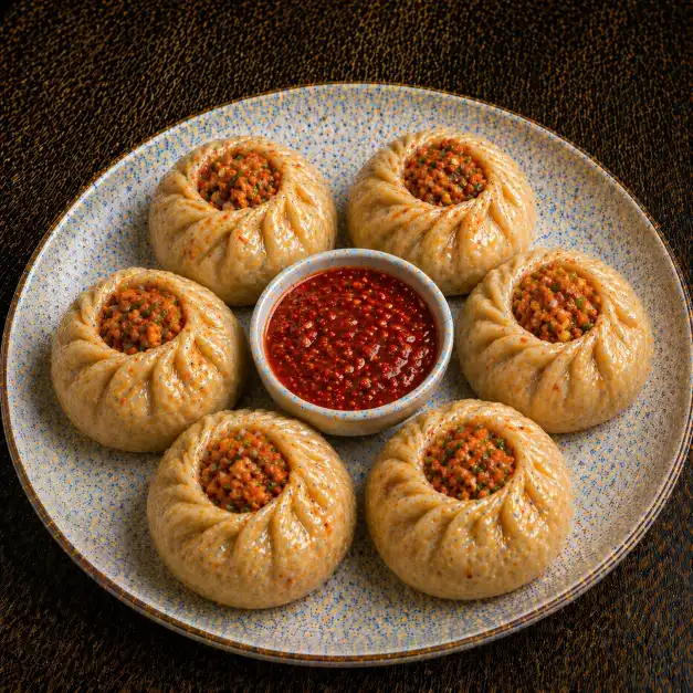Chicken Schezwan Momos | 6 Pieces