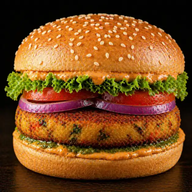 Masala Aloo Tikki Burger