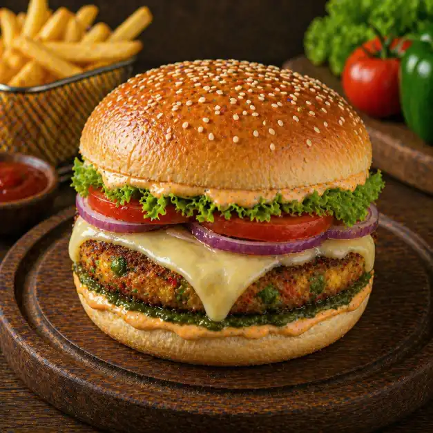 Veg Cheese Burger | व्हेज चीज बर्गर