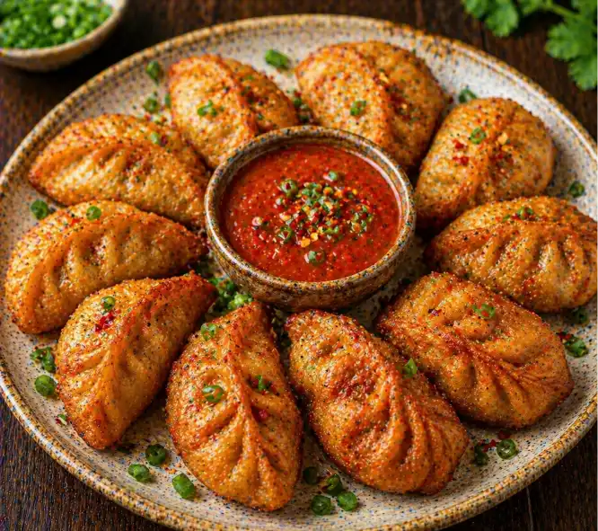 Veg Momos Fried | व्हेज मोमोज फ्राईड