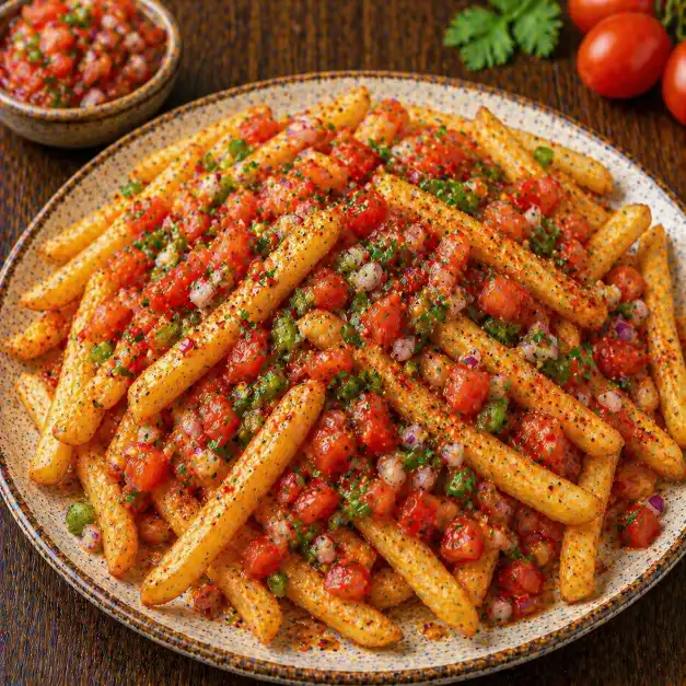 Tomato Salsa Fries | टोमॅटो साल्सा फ्राइज