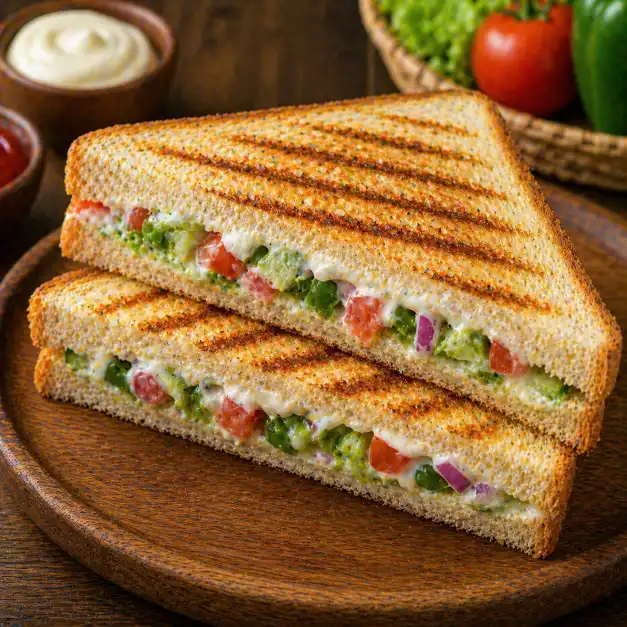 Veg Cheese Grilled Sandwich | व्हेज चीज ग्रिल्ड सँडविच