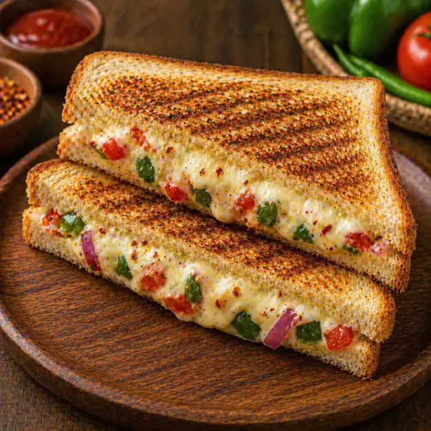 Chilli Cheese Grilled Sandwich | चिली चीज ग्रिल्ड सँडविच