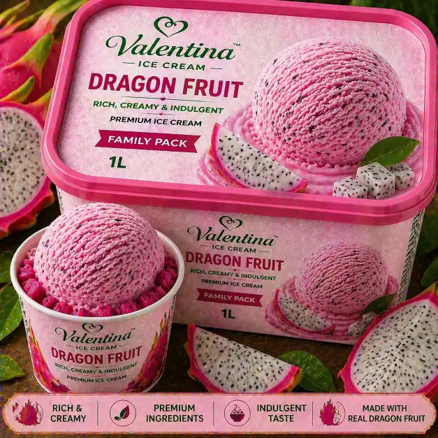 Dragon Fruit Ice Cream (Per Scoop) | ड्रॅगन फ्रुट आईस्क्रीम
