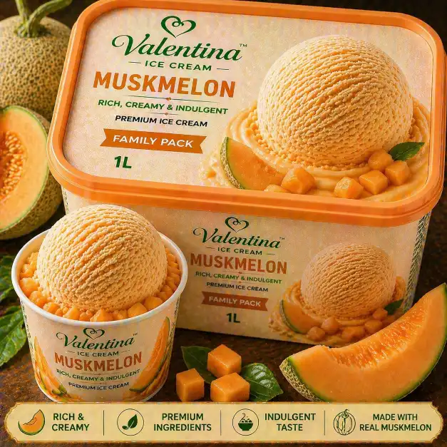 Muskmelon Ice Cream (Per Scoop) | खरबूज आईस्क्रीम