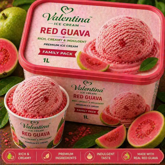 Red Guava Ice Cream (Family Pack) | रेड गवा आईस्क्रीम फॅमिली पॅक