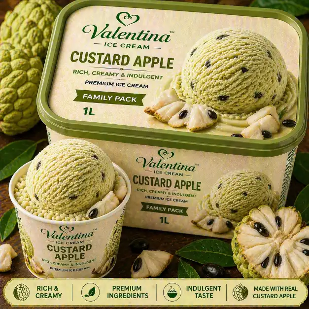 Custard Apple Ice Cream (Family Pack) | सीताफळ आईस्क्रीम फॅमिली पॅक