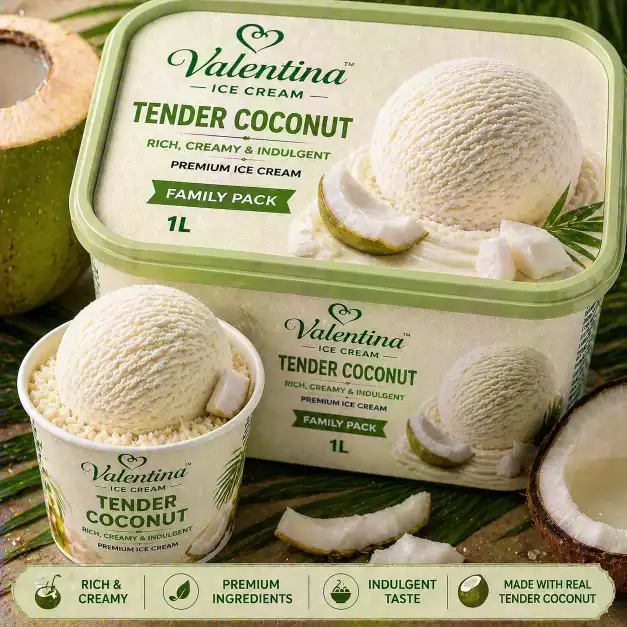 Tender Coconut Ice Cream (Family Pack) | टेंडर कोकोनट आईस्क्रीम फॅमिली पॅक